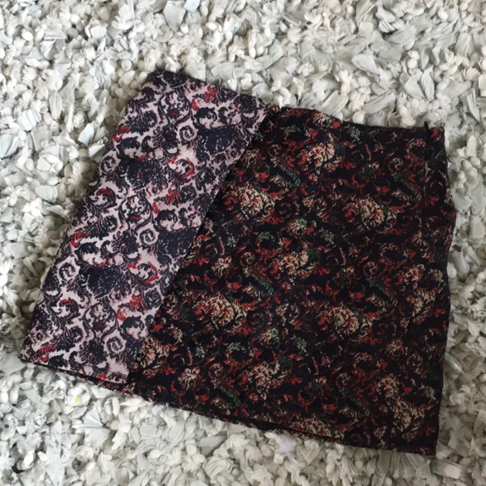 Free People Knit Jacquard Mini Skirt